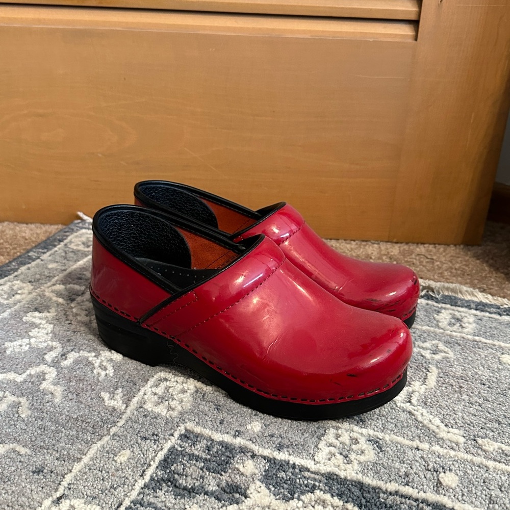 Red Dansko Clogs
